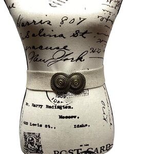 Vintage elastic infinity buckle Statement belt